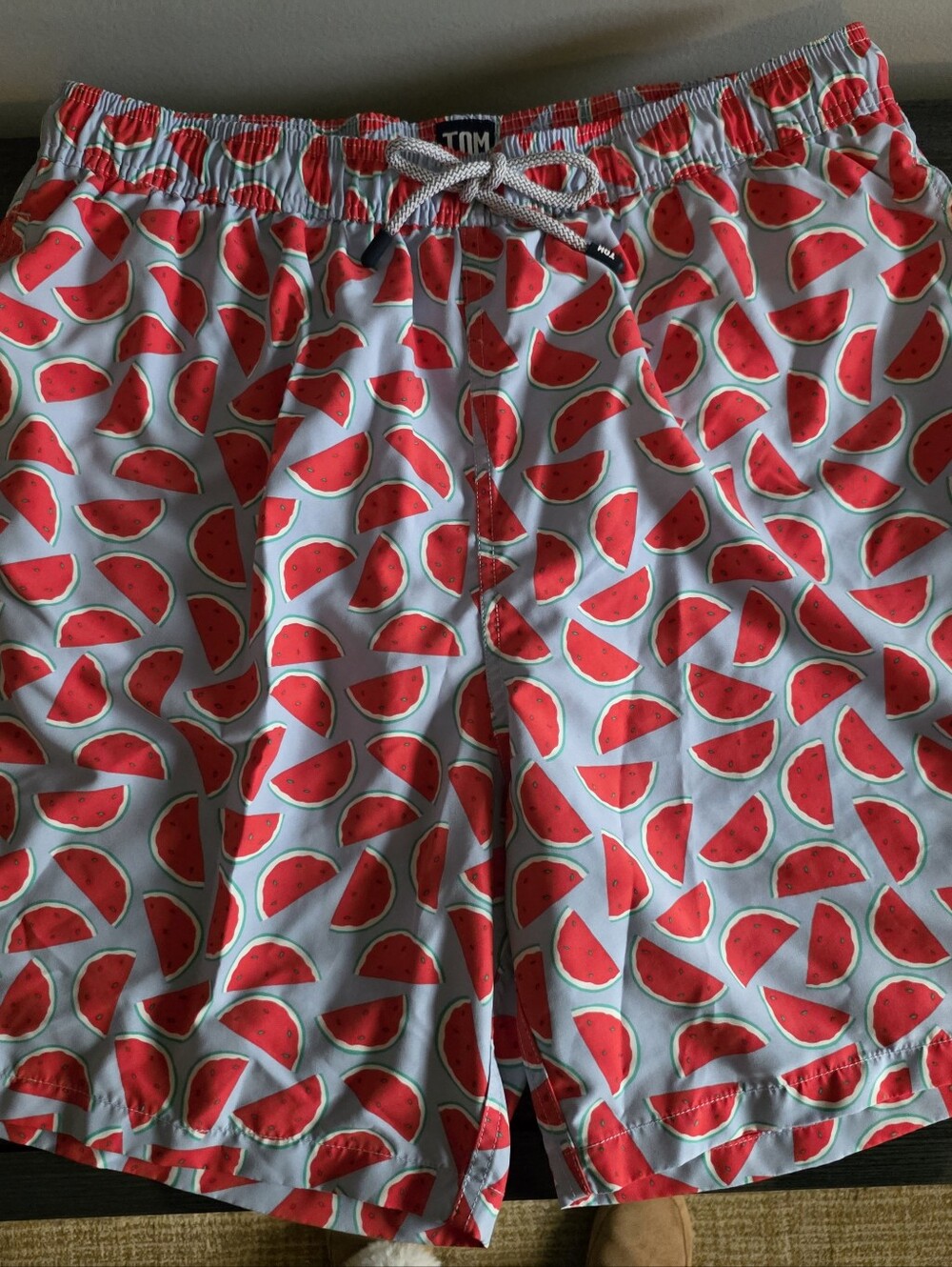 Tom & Teddy Men’s XXL Watermelon Print Swim Trunks Mesh Lined